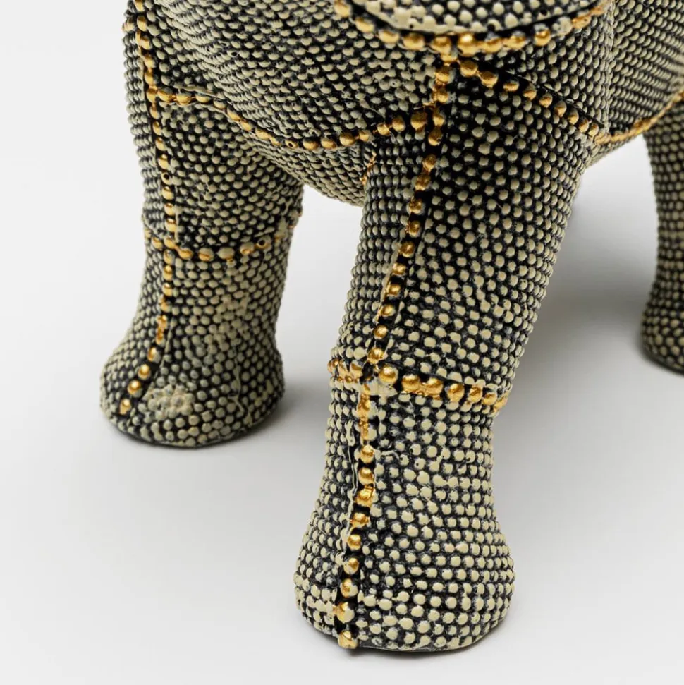 KARE dekorationsfigur Walking Elephant Pearls, højde 24 cm, grå