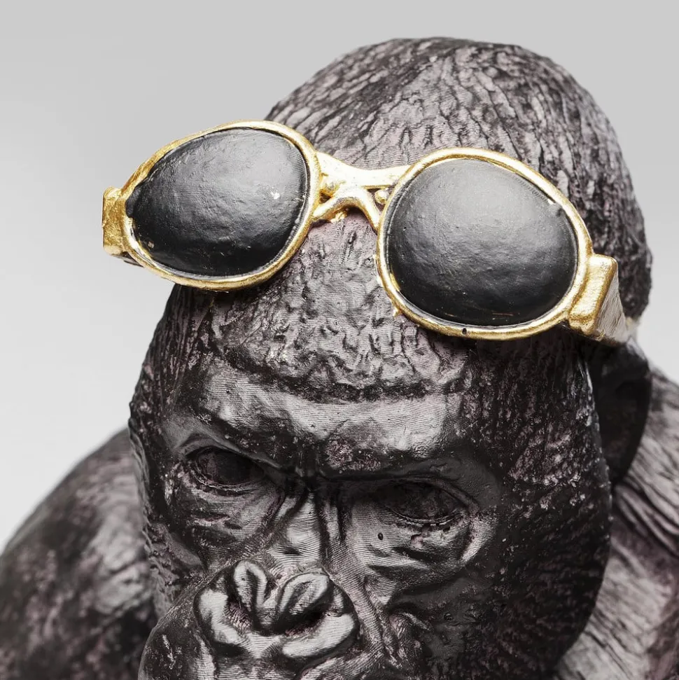 KARE dekorativ figur Monkey Beach, højde 20 cm, sort polyresin