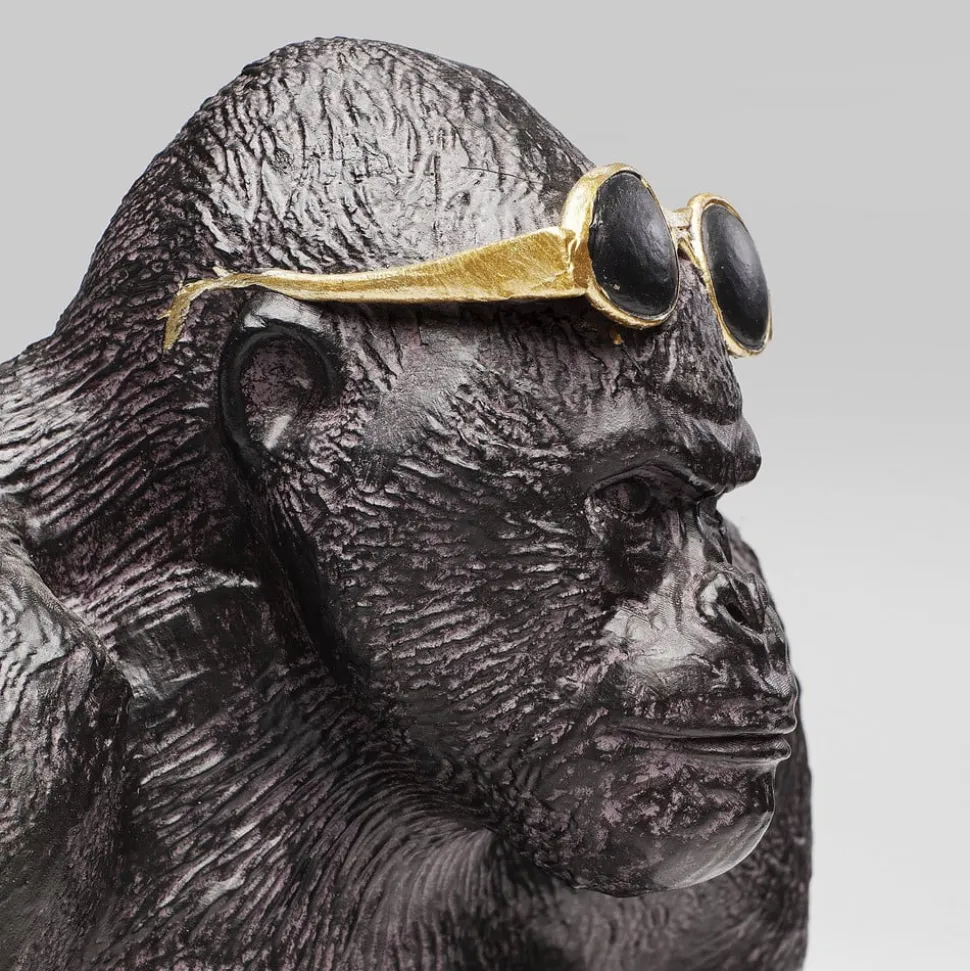 KARE dekorativ figur Monkey Beach, højde 20 cm, sort polyresin