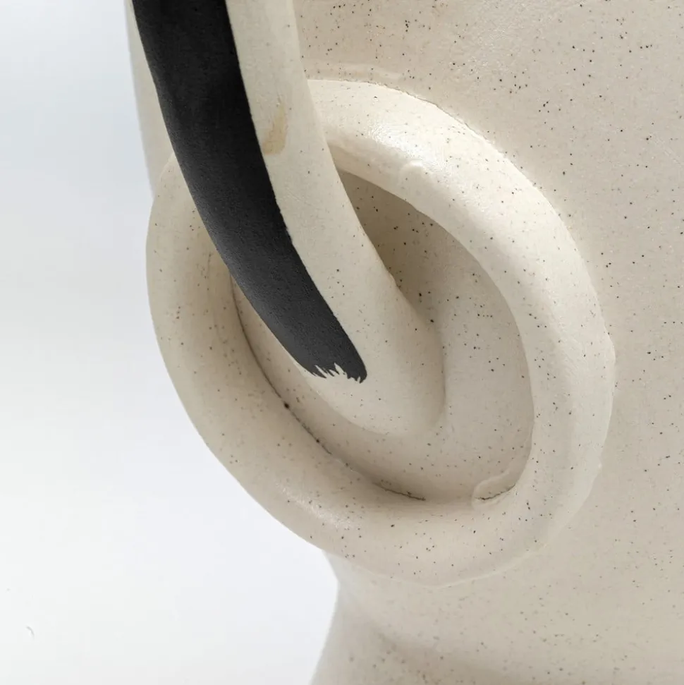 KARE Face Pot-vase, højde 30 cm, glaseret stentøj, bemalet