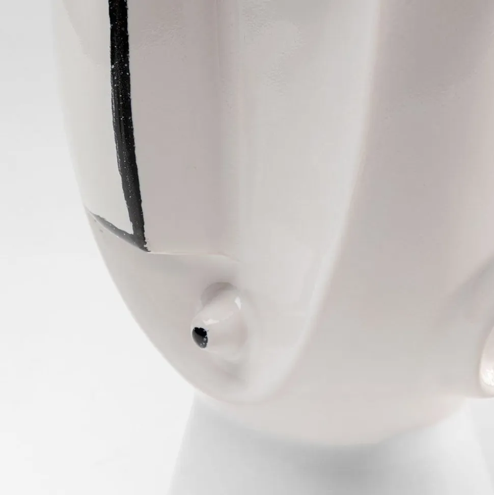 KARE Face Pot-vase, højde 30 cm, glaseret stentøj, bemalet
