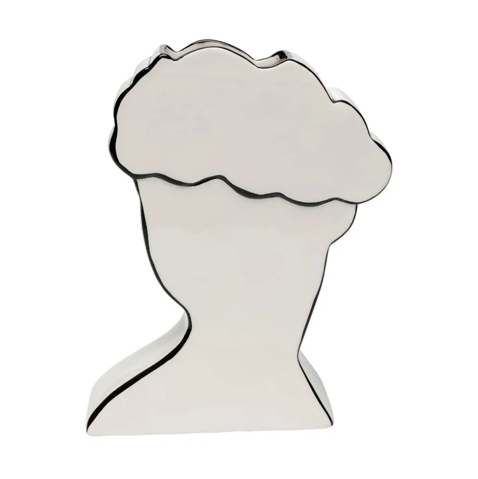 KARE Favola Lady-vase, højde 25 cm, keramik, sort/hvid