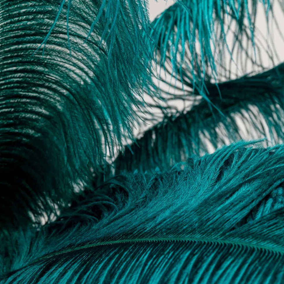 KARE Feather Palm gulvlampe med fjer, grøn