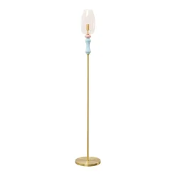 KARE gulvlampe Allegra, guld/blå/rosa, 165 cm høj, E14