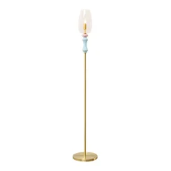 KARE gulvlampe Allegra, guld/blå/rosa, 165 cm høj, E14