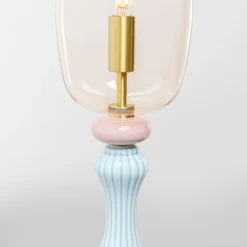 KARE gulvlampe Allegra, guld/blå/rosa, 165 cm høj, E14