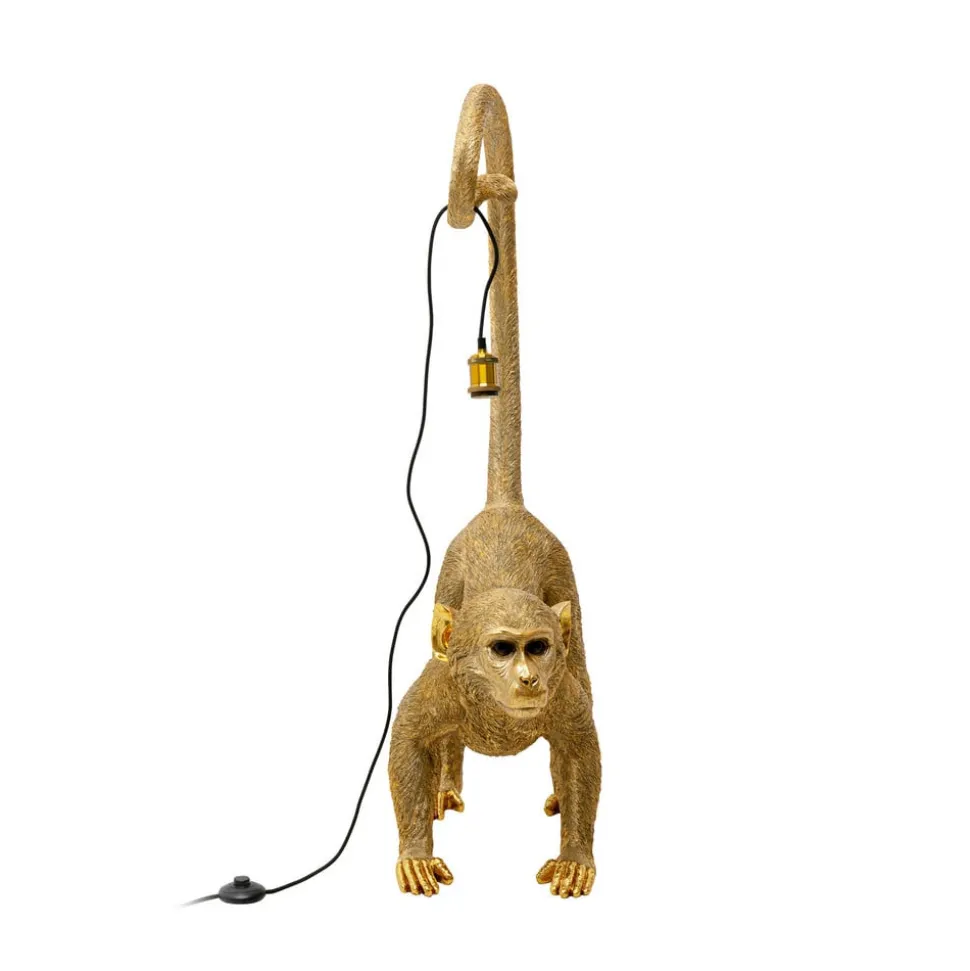 KARE gulvlampe Monkey Dance, guldfarvet, 120 cm, E27