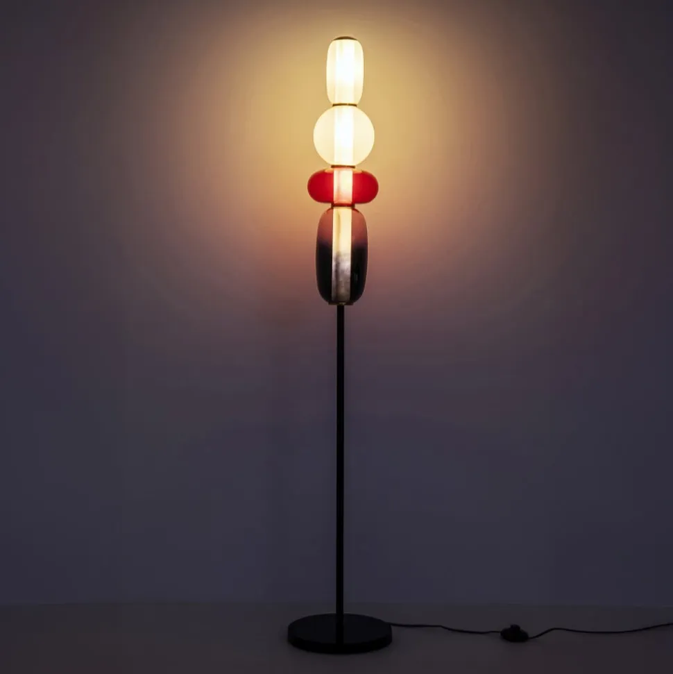 KARE Gulvlampe Sugar, flerfarvet, glas, 150 cm, G9