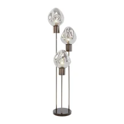 KARE Gulvlampe Supernova, røggrå, glas, 160 cm, E27