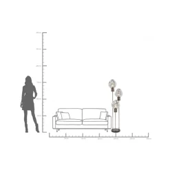 KARE Gulvlampe Supernova, røggrå, glas, 160 cm, E27