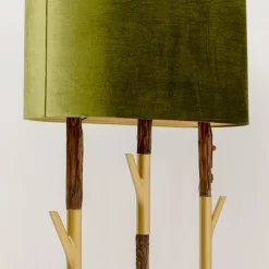 KARE Gulvlampe Twig, grøn/guld, 154 cm, E27
