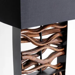 Kare Nature Wave gulvlampe med træ