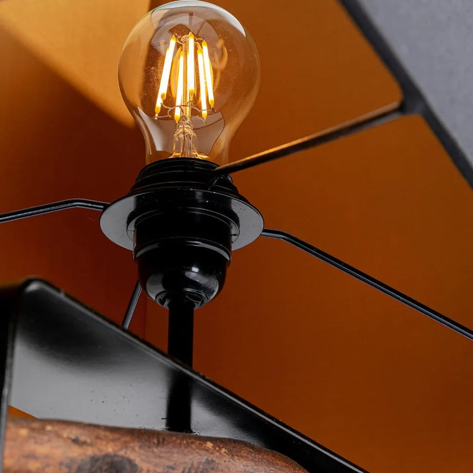 Kare Nature Wave gulvlampe med træ