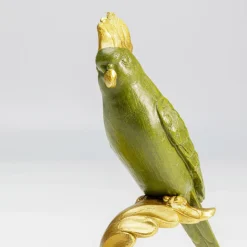 KARE Parrot Guard dekorativ skål, guld/grøn, håndmalet