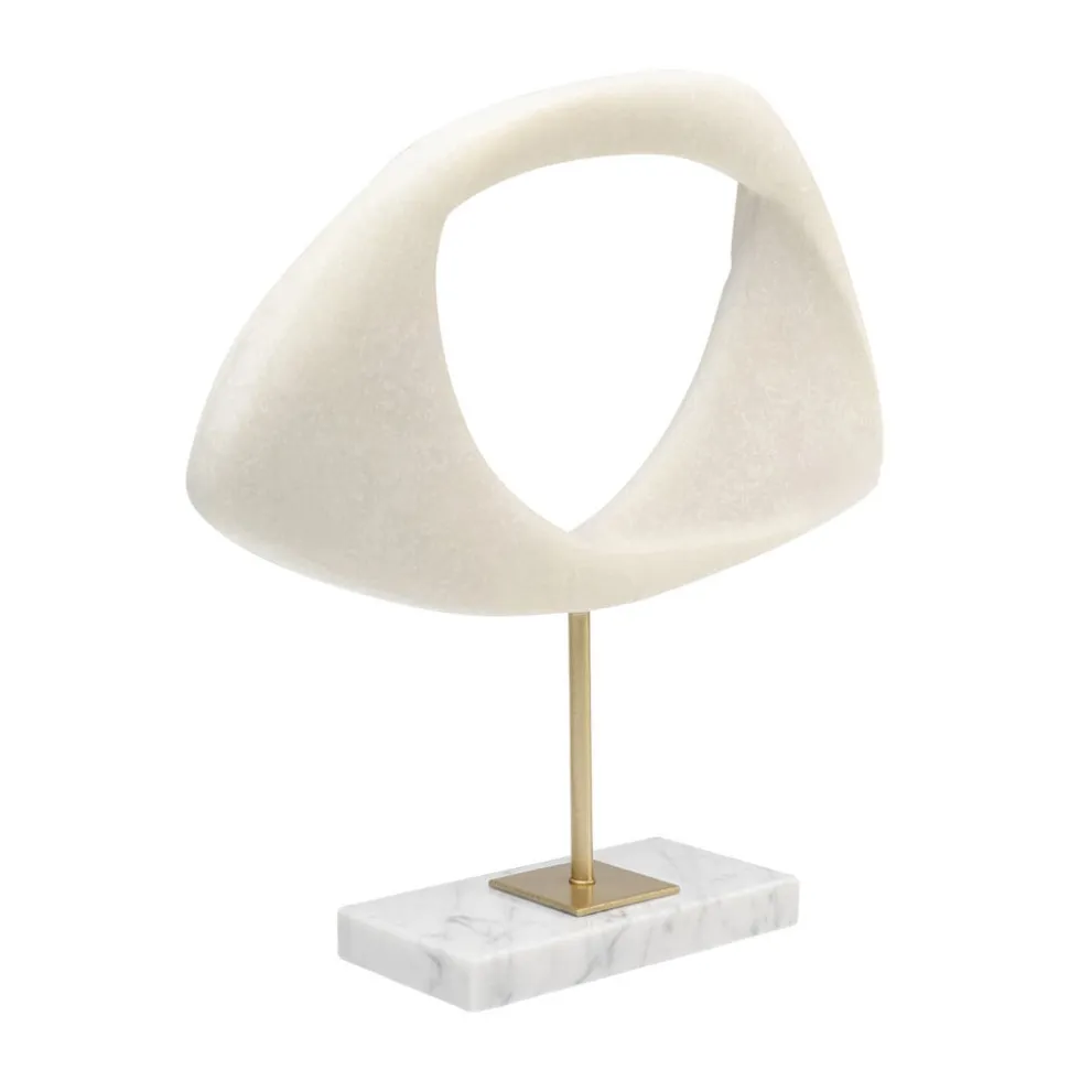 KARE Soft Shape dekorationsobjekt, bred form, hvid, støbt sten