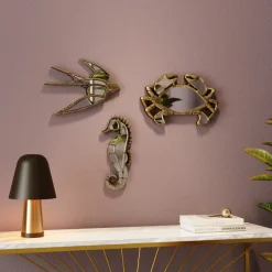 KARE Swallow Mirror vægobjekt, polyresin, glas, guld
