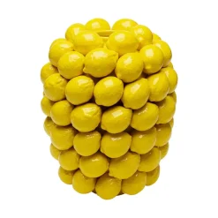 KARE Vase Lemon Juice, højde 40 cm, Ø 31 cm, porcelæn, gul