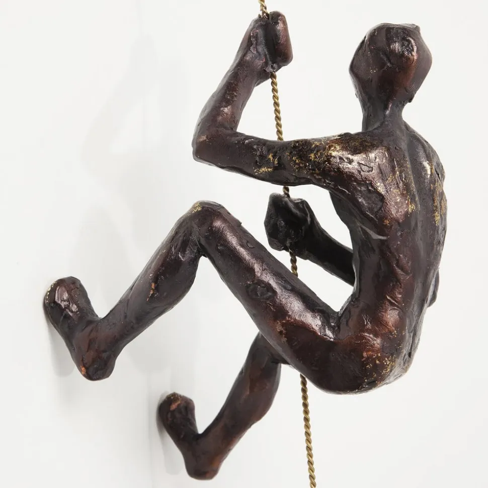 KARE vægobjekt Climber Rope, polyresin, højde 51 cm, brun