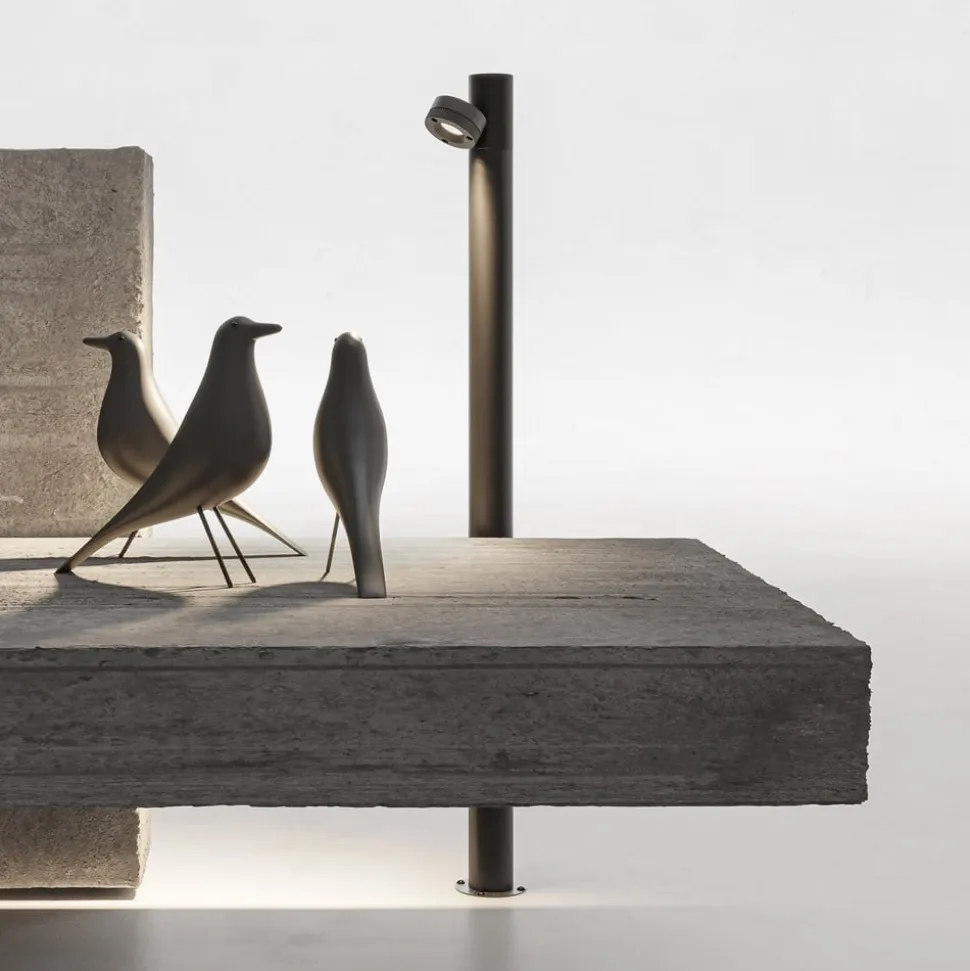 Karman LED-gadelampe Jaco, 90 cm, brun, aluminium, 1 lyskilde.