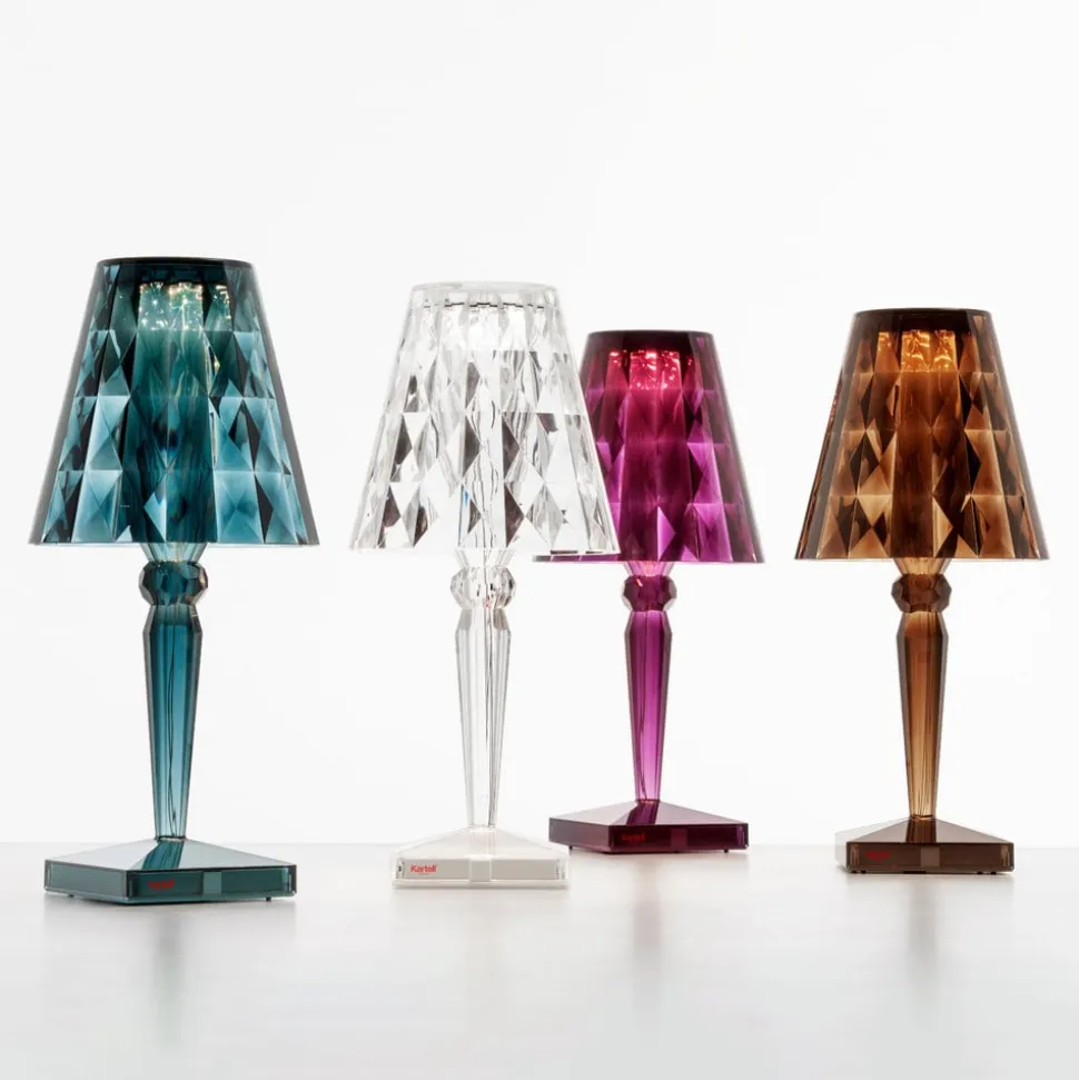 Kartell Big Battery - Bordlampe IP54, lyseblå