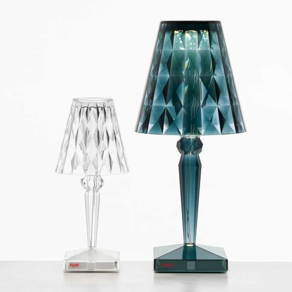 Kartell Big Battery - Bordlampe IP54, lyseblå
