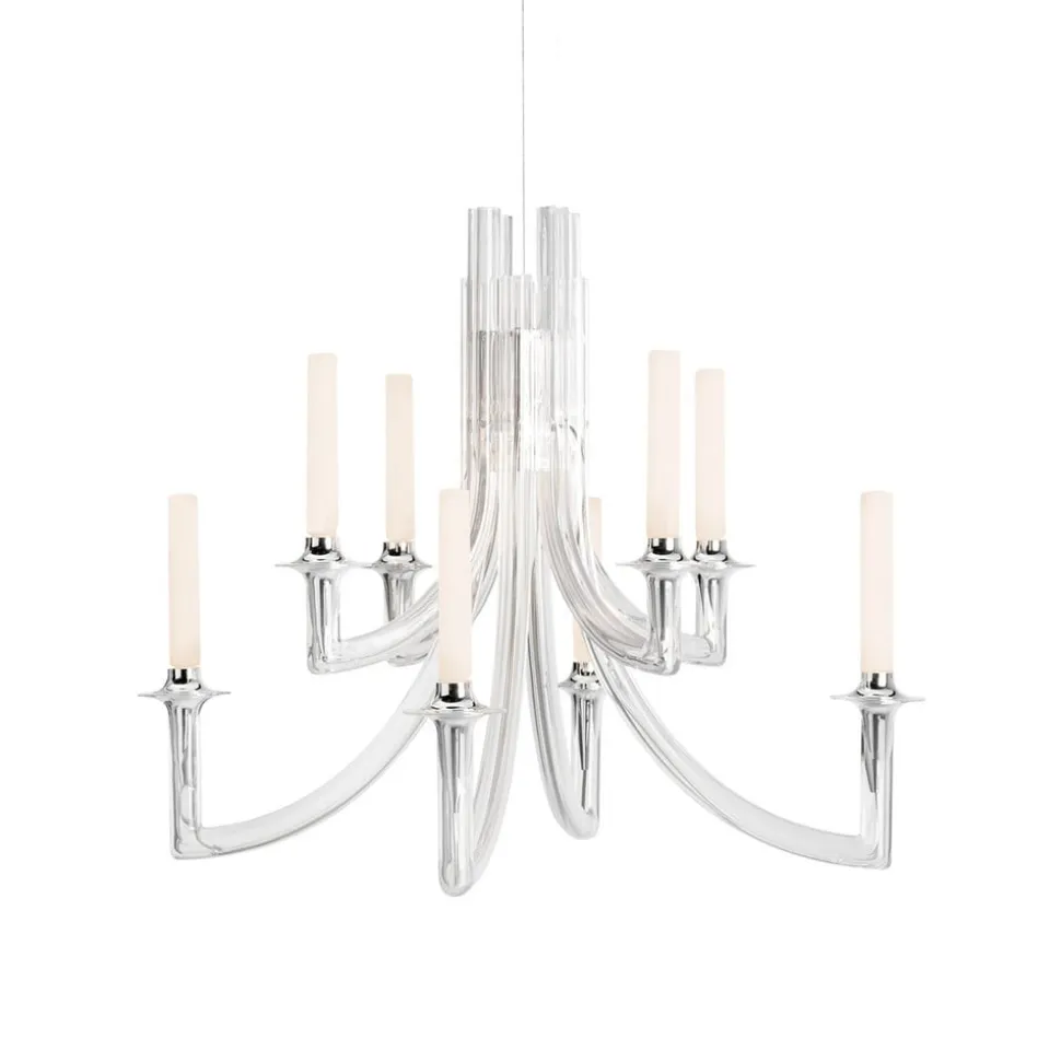 Kartell Khan lysekrone, Ø 77 cm, transparent