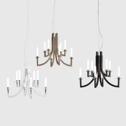 Kartell Khan lysekrone, Ø 77 cm, transparent