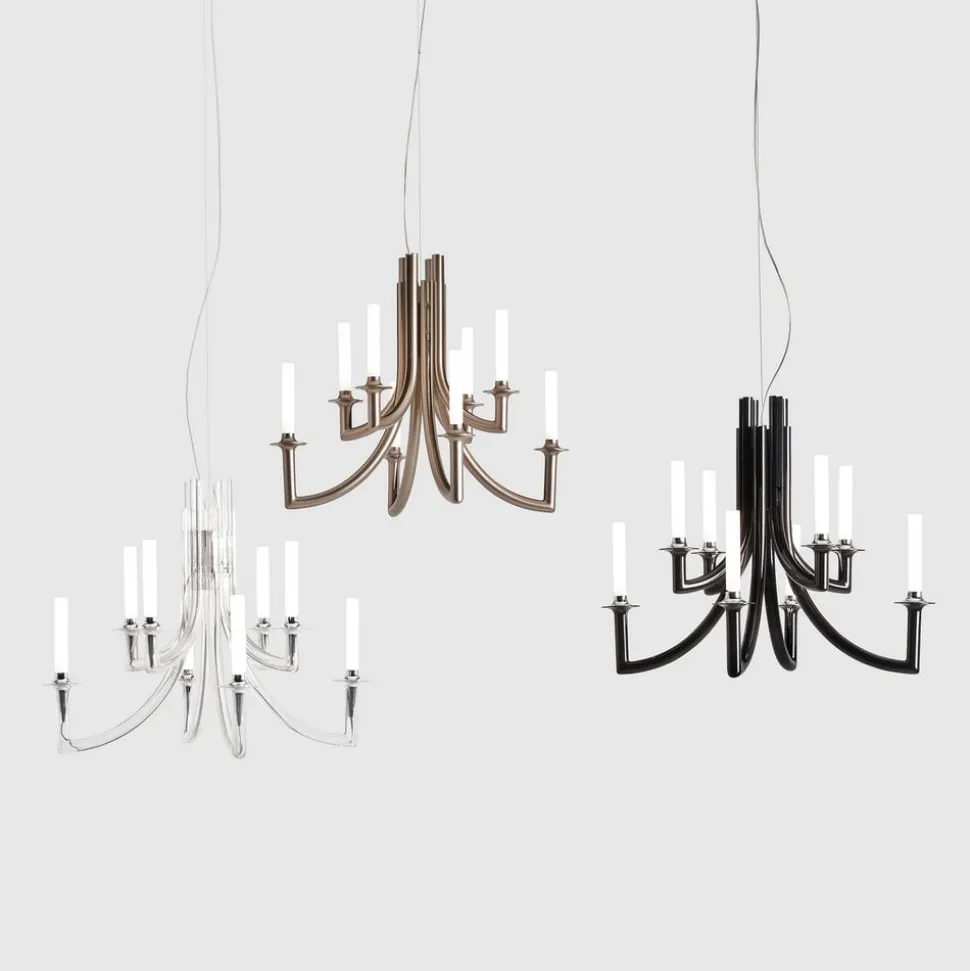 Kartell Khan lysekrone, Ø 77 cm, transparent