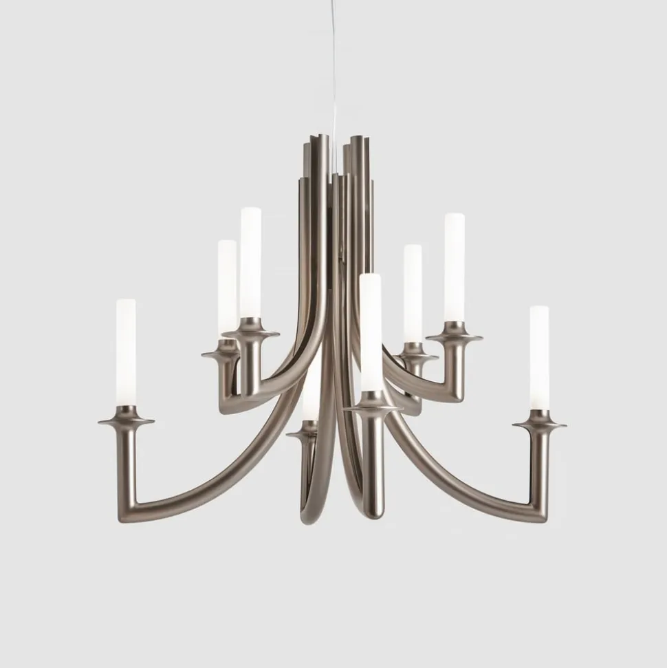 Kartell Khan lysekrone, Ø 77 cm, mat bronze