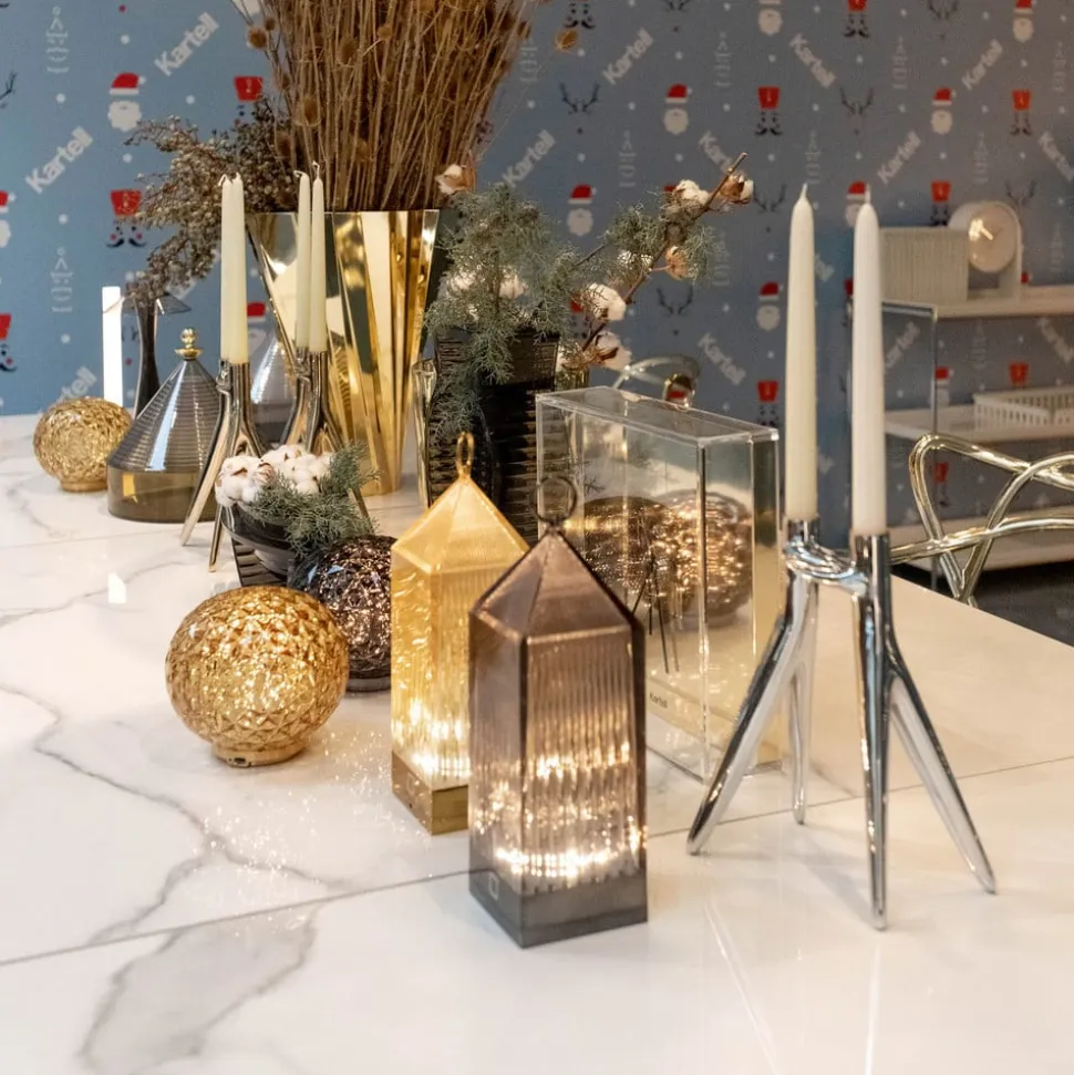 Kartell Lantern LED-bordlampe, røggrå IP54