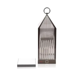 Kartell Lantern LED-bordlampe, røggrå IP54