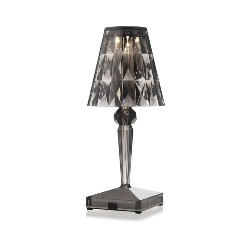 Kartell LED-bordlampe Batteri, 26 cm, røggrå, IP54