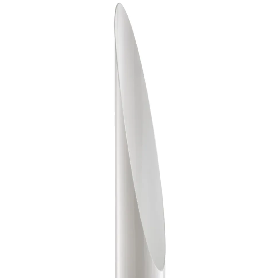 kdln gulvlampe Shakti, sølv, hvid satineret, højde 200 cm