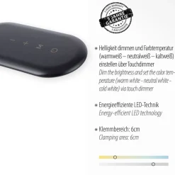 Kelly LED-klemmelampe, CCT, kan dæmpes