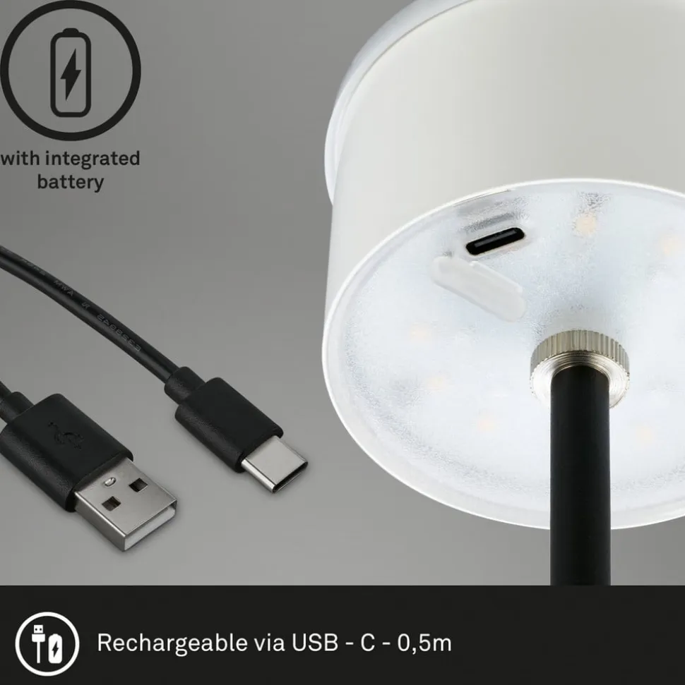Kiki LED-bordlampe, sort, IP44, 3.000 K, RGBW