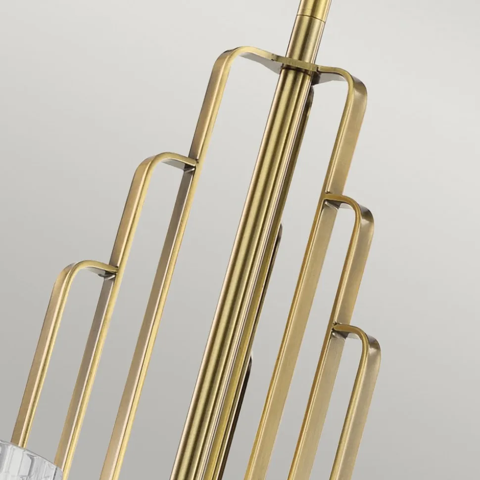 Kimrose lysekrone, 6 lyskilder, messing