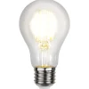 Klar E27 A60 LED-pære 3,5 W, AC/DC 12-24 V 2.700 K
