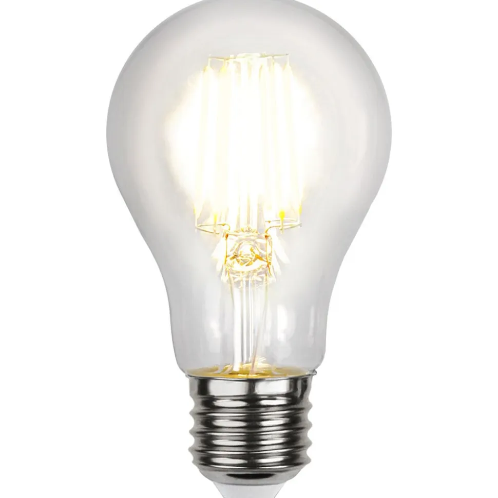 Klar E27 A60 LED-pære 3,5 W, AC/DC 12-24 V 2.700 K