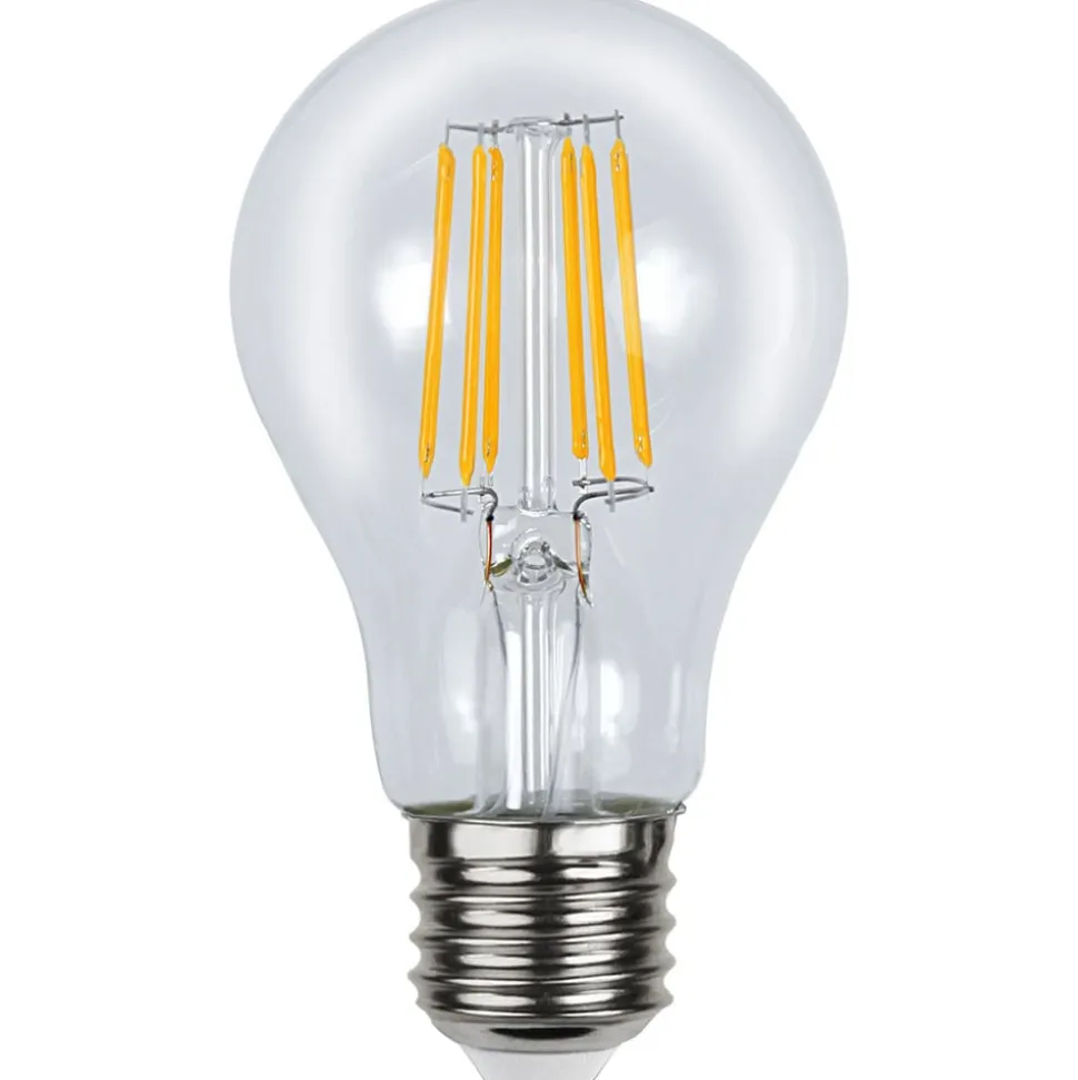 Klar E27 A60 LED-pære 3,5 W, AC/DC 12-24 V 2.700 K