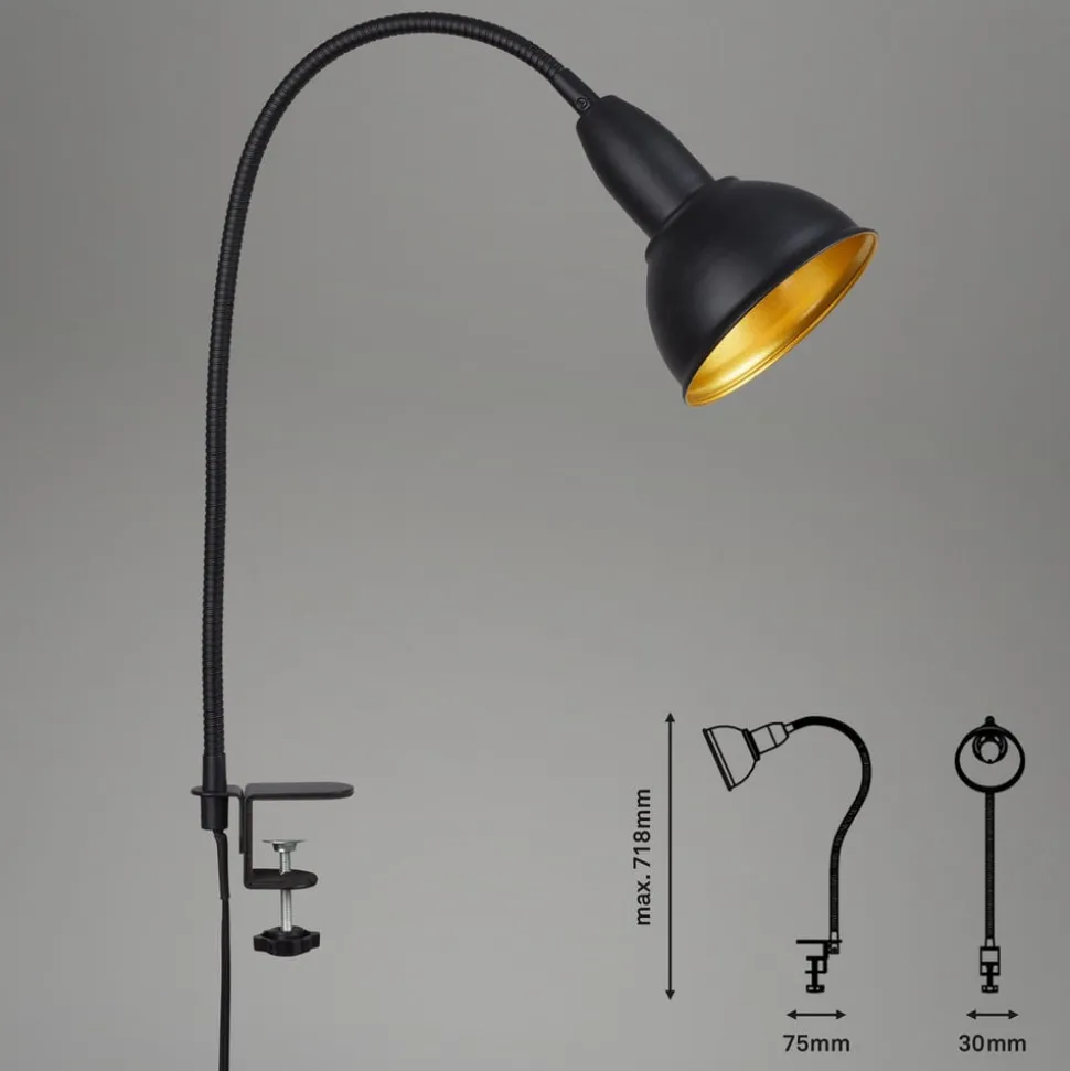 Klemmelampe Hygge Comfort light Retro, sort