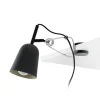 Klemmelampe Studio, sort/creme