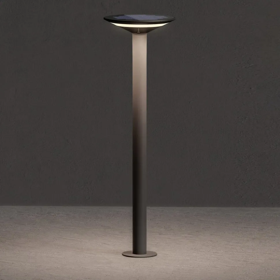 KLEWE Keope LED-vejlampe, antracit, højde 80 cm, IP65