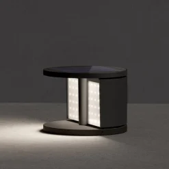 KLEWE LED solcellelampe SWING, antracit, Ø 20 cm IP65