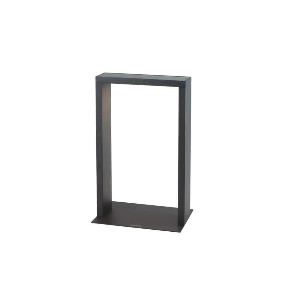 KLEWE LED-solcellelampe AXIS MINI, antracit, 40 cm, aluminium, IP65
