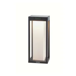 KLEWE LED-solcellelampe RADIA MINI MOON, antracit, 35 cm, IP65