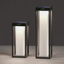 KLEWE LED-solcellelampe RADIA MINI MOON, antracit, 35 cm, IP65
