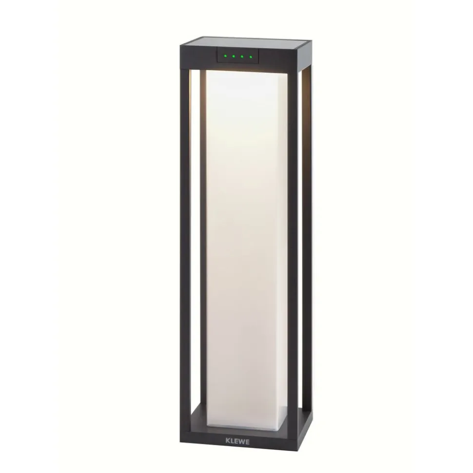 KLEWE LED-solcellelampe RADIA MAXI MOON, antracit, 50 cm, IP65