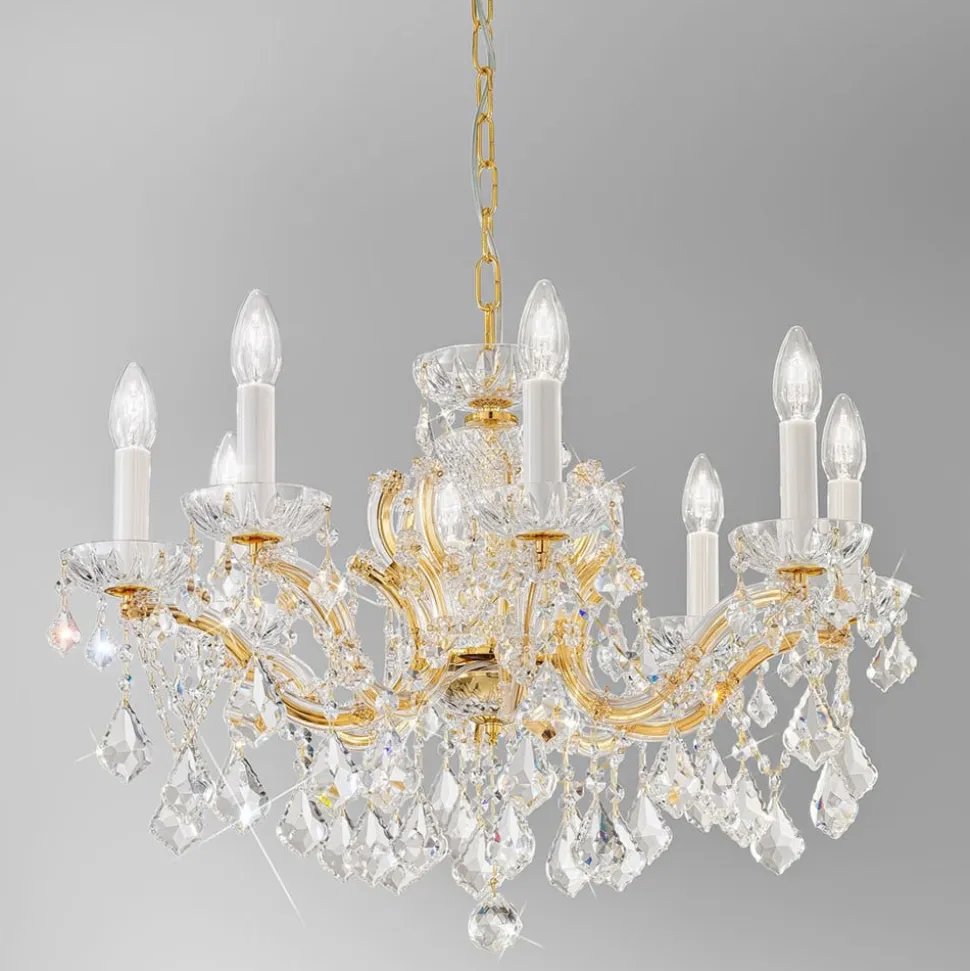 KOLARZ Maria Louise lysekrone, guld 24 kt, 8 lkld