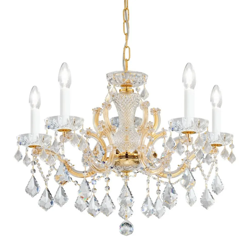KOLARZ Maria Louise lysekrone Crystal, 5 lyskilder