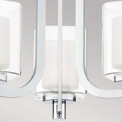 Kolt IP44-loftslampe med dobbelte glasskærme